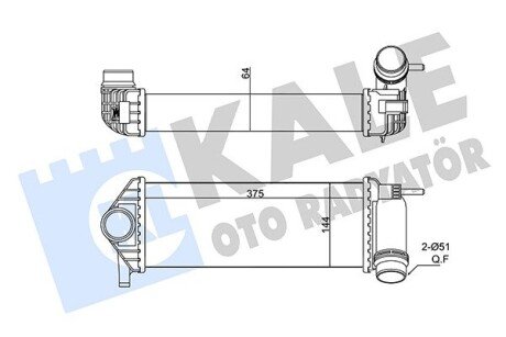 Радиатор интеркулера Renault Kangoo, Mercedes-Benz CItan OTO RADYA Kale 350915