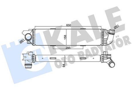 Радиатор интеркулера NIssan NV300, Opel VIvaro B OTO RADYATOR Kale 352480