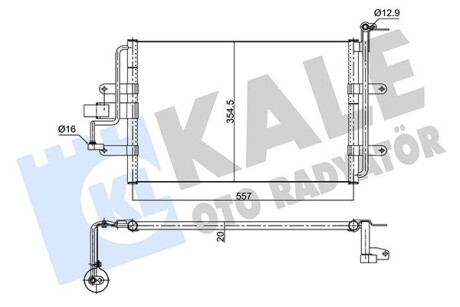 Радіатор кондиціонера Seat Leon, Toledo II, Volkswagen Bora, Golf IV OTO RADYATOR Kale 352630