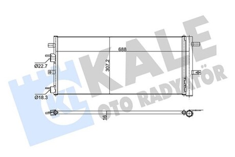 Радиатор кондиционера Ford Galaxy, Mondeo V, S-Max OTO RADYATOR Kale 353160