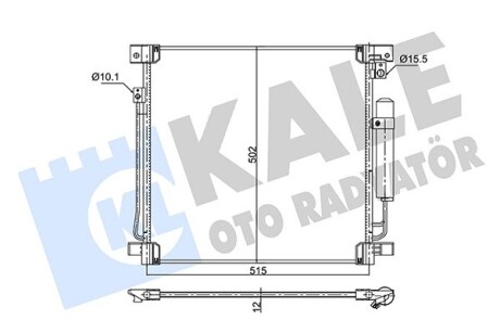 Радиатор кондиционера Fiat Fullback, Mitsubishi L 200, Triton OTO RADYATOR Kale 354015