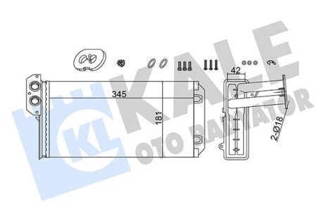 Радіатор обігрівача MB Sprinter/VW LT28 OTO RADYATOR Kale 355280