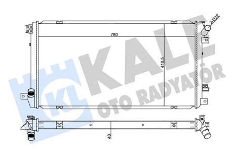 Радіатор охолодження Nissan Interstar, Opel Movano, Renault Master II OTO RADYATOR Kale 355575