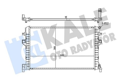 Радіатор охолодження Audi A3, Q2 - Seat Ateca, Leon, Leon Sc, Leon St - Skoda Kodiaq OTO RADYATOR Kale 355615