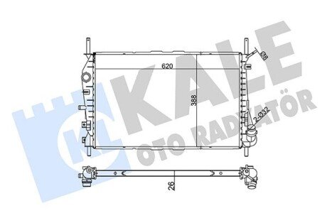 Радиатор охлаждения Ford Mondeo III OTO RADYATOR Kale 356400