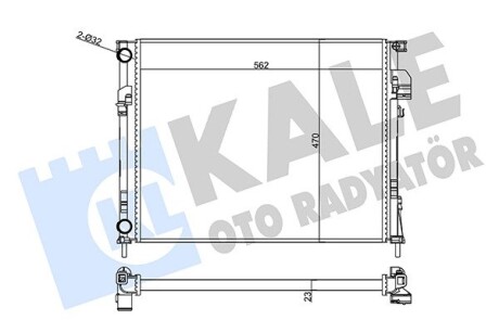 Радиатор охлаждения Renault Trafic II/Opel Vivaro/Nissan Primastar Kale 356890