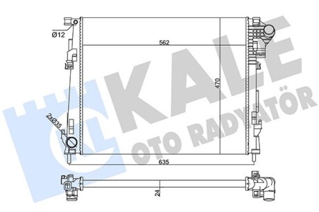 Радиатор охлаждения Renault Trafic II/Opel Vivaro/Nissan Primastar Kale 356895