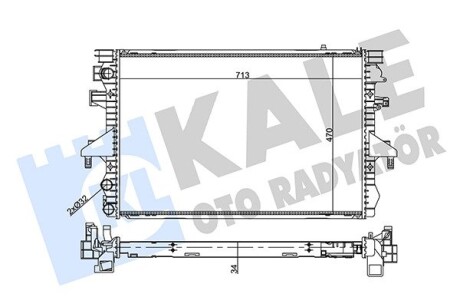 Радиатор охлаждения Volkswagen MultIVan V, Transporter V OTO RADYA Kale 356940