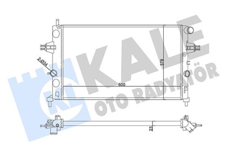 Радиатор охлаждения Opel Astra G, Zafira A OTO RADYATOR Kale 356965