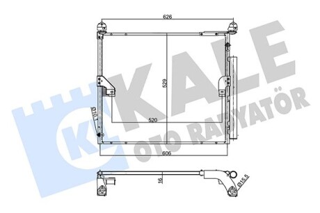 Радиатор кондиционера Toyota Land Cruiser Prado OTO RADYATOR Kale 357360