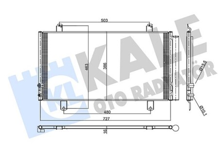 Радіатор кондиціонера Toyota Camry (XV50) (11-) OTO RADYATOR Kale 357370