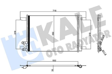 Радіатор кондиціонера Audi A1, A1 City Carver, Seat Arona, Ibiza V OTO RADYATOR Kale 357395