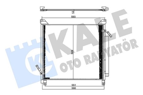 Радіатор кондиціонера Toyota Hilux VIII OTO RADYATOR Kale 357710