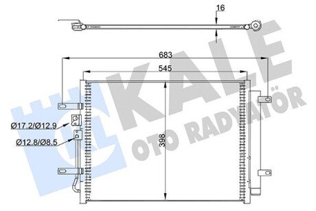 Радиатор кондиционера Hyundai Ioniq, Kia Niro OTO RADYATOR Kale 357875