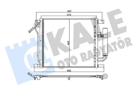 Радіатор кондиціонера Nissan Juke, Pulsar OTO RADYATOR Kale 358070