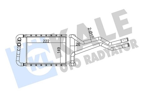 Радиатор отопителя Hyundai Santa Fe II OTO RADYATOR Kale 358630