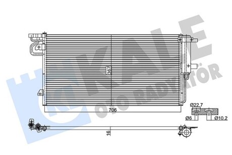 Радіатор кондиціонера Ford C-Max II, Focus III, Grand C-Max, Kuga II OTO RADYATOR Kale 361295