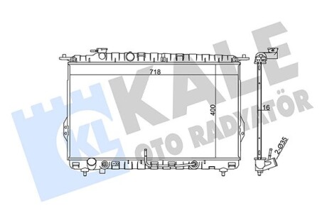 Радіатор охолодження Hyundai Sonata IV, Xg OTO RADYATOR Kale 369300