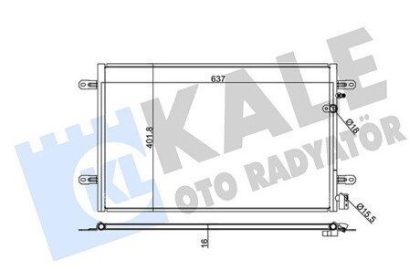 Радиатор кондиционера AudI A6 OTO RADYATOR Kale 375300