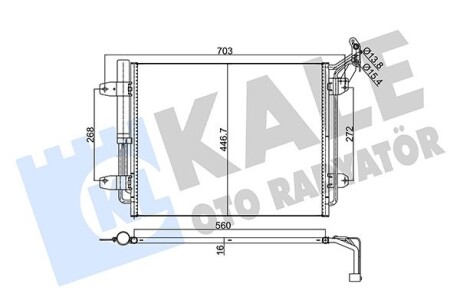 Радиатор кондиционера Volkswagen Tiguan OTO RADYATOR Kale 376200