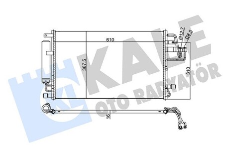 Радиатор кондиционера Hyundai Tucson, Kia Sportage OTO RADYATOR Kale 379900