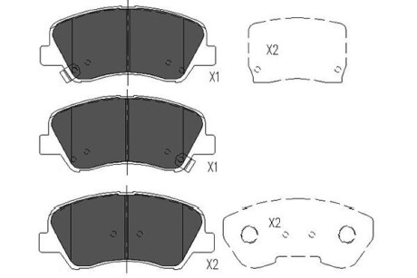 Гальмівні колодки перед. Kia Rio/Hyundai i30 11- (mando) KAVO KBP4023