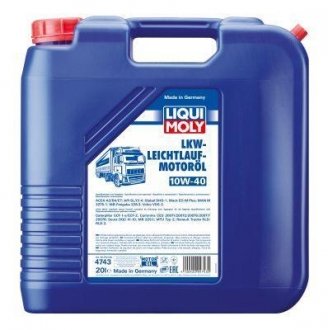 Олива моторна LKW LeichtlaufMotoroil 10W-40, 20л. LIQUI MOLY 4743