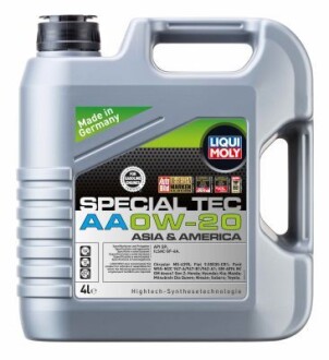 ОЛИВА МОТОРНА SPECIAL TEC AA 0W-20 4Л LIQUI MOLY 9705