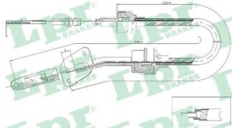 Трос зчеплення Fiat Fiorino 97- LPR C0064C