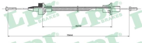 Трос зчеплення LPR C0076C