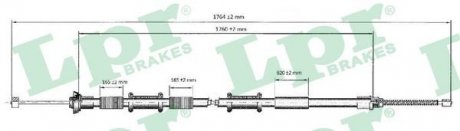 Трос ручника FIAT DOBLO Cargo (223) 01- LPR C0166B