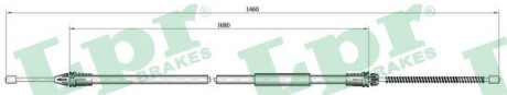 Трос ручного гальма LPR C0709B