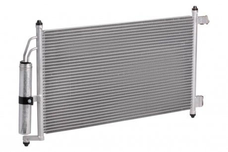 Радиатор кондиционера Micra 1.0/1.2/1.4 (02-) МКПП с ресивером LUZAR LRAC 14AX
