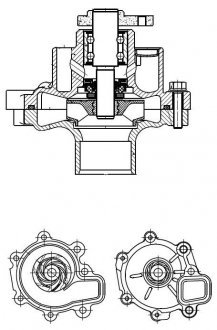 Насос водяний Mazda CX-5 (11-)/3 (14-) 2.0i Sky-Active LUZAR LWP 2504