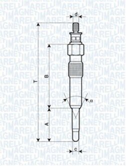 Свічка розжарювання MAGNETI MARELLI 062503901304