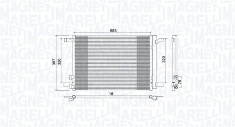 Радіатор кондиціонера MAGNETI MARELLI 350203964000 (фото 1)