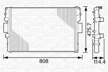 Радіатор основний 3.0MJET 16V,2.3HDI 16V MAGNETI MARELLI 350213120900