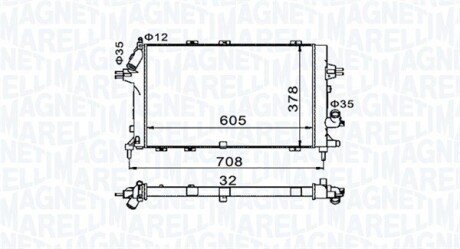 Радіатор системи охолодження MAGNETI MARELLI 350213153400