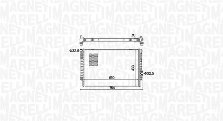 Радіатор системи охолодження MAGNETI MARELLI 350213156200