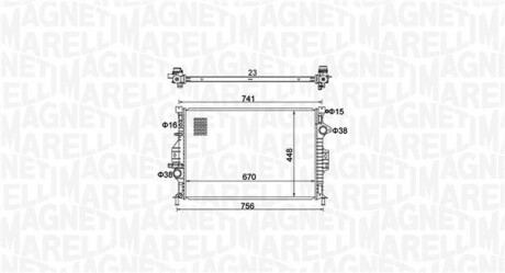 Радіатор системи охолодження MAGNETI MARELLI 350213157700