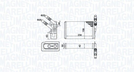 Радіатор печі MAGNETI MARELLI 350218433000