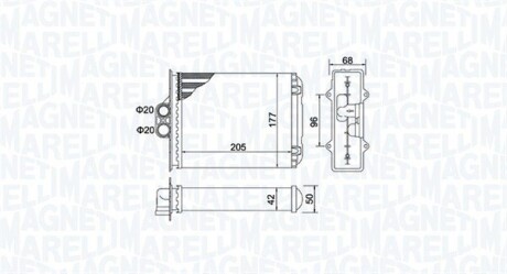 Радіатор печі MAGNETI MARELLI 350218482000