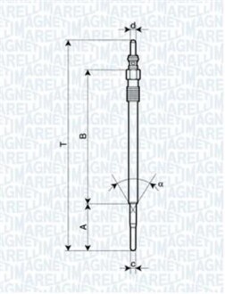 Свічка розжарювання FIAT Doblo 09-15, Ducato 06-14; OPEL Astra J 10-15, Insignia 08-16; SUZUKI SX-4 06-14, Vitara 15-; JEEP Grand Cherokee 11-21, Compass 06-16; CADILLAC BLS 05-09; ALFA ROMEO 159 05-11, Brera 05-10; LANCIA Delta 08-14, Musa 04-12; S MAGNETI MARELLI UY10A (фото 1)