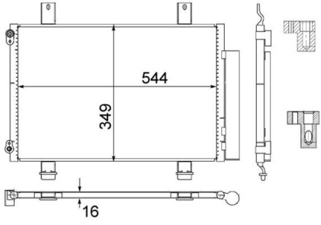 Конденсер кондиціонера MAHLE / KNECHT AC 456 000S