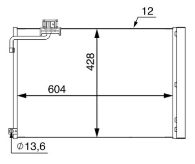 Радіатор кондиціонера MAHLE / KNECHT AC 51 000S