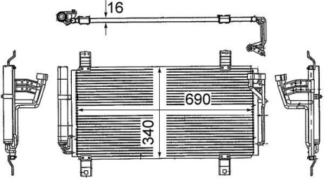 Конденсер кондиціонера MAHLE / KNECHT AC 714 000S