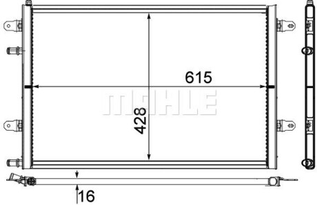 Радіатор охолодження A6 3.0 08-11 MAHLE / KNECHT CIR 10 000P (фото 1)