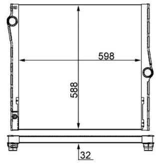 Радіатор охолодження двигуна X5 E70 06-13 MAHLE / KNECHT CR 1050 000S