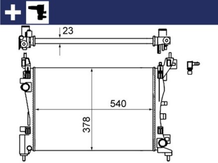 Радіатор охолоджування MAHLE / KNECHT CR 1121 000S