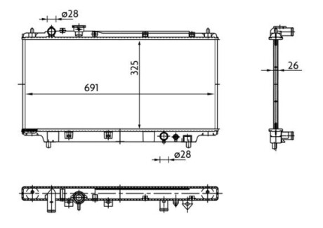 Радіатор охолодження MAHLE / KNECHT CR 183 000S